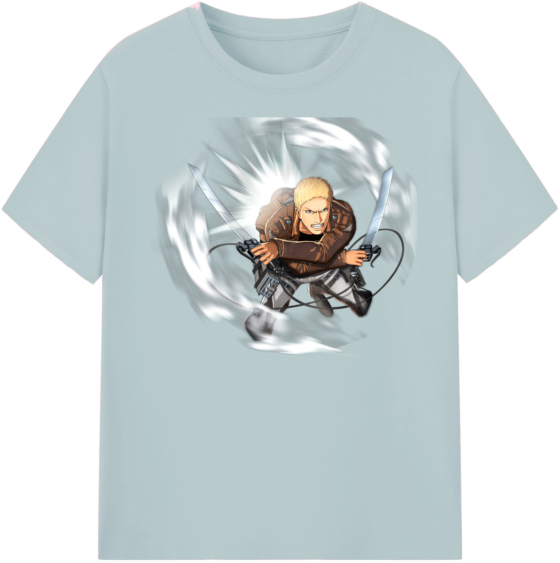 （画像用） 進撃の巨人 ライナー・ブラウン Attack on Titan Reiner Braun 綿100％半袖Tシャツ（フロントプリント）